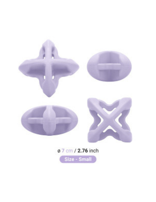 Kauwspeeltje te vullen met lekkers, de Chewtastic Geometrics Gentle Natural Rubber Soft - Paars