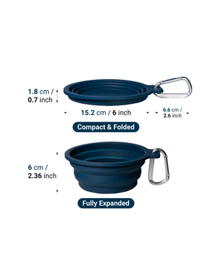 Opvouwbare Siliconen Reisbak (ook met lickmat)