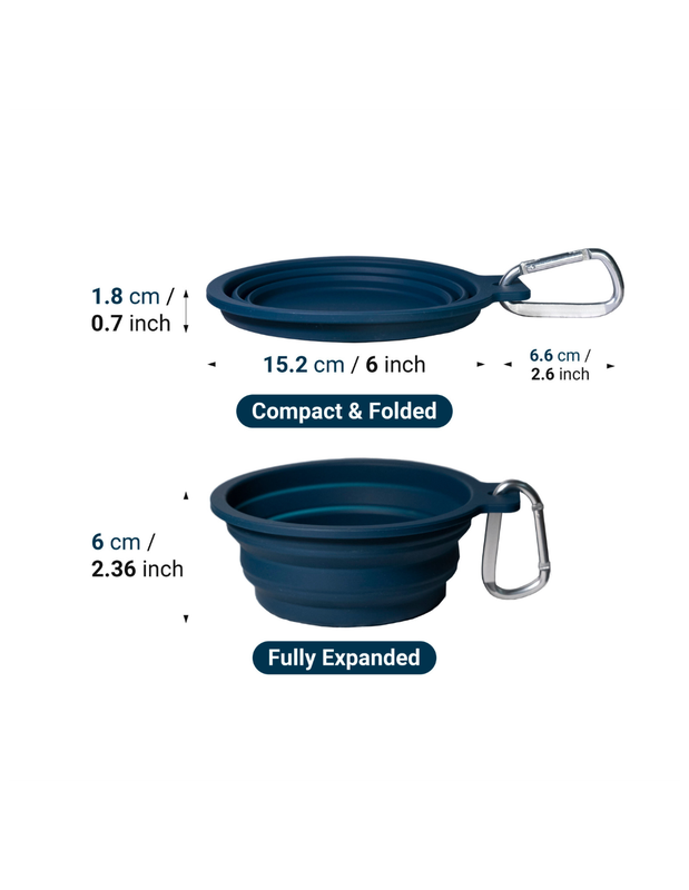 Opvouwbare Siliconen Reisbak (ook met lickmat)