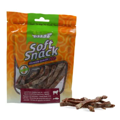 Braaaf Soft Snack Slices - Lam & Vis Braaaf Soft Snack Slices - Lam & Vis