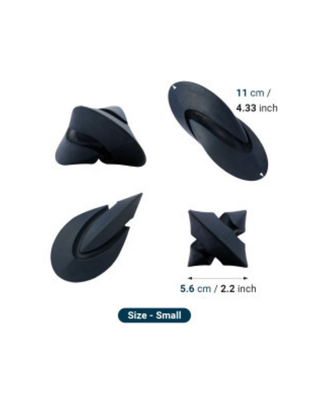 Kauwspeeltje te vullen met lekkers Chewtastic Geometrics Natural Rubber - zwart/donkerblauw