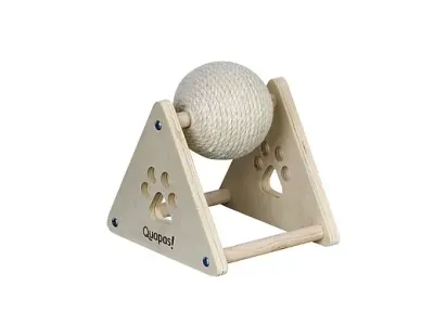 Quapas! Cat scratching white jute ball L