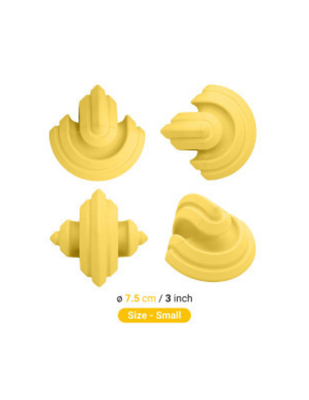 Chewtastic Geometrics Gentle Natural Rubber Soft - Geel