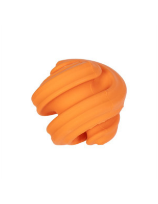 Oranje kauwspeeltje dat uitdaagt en vermaakt. Chewtastic Geometrics Natural Rubber - Oranje