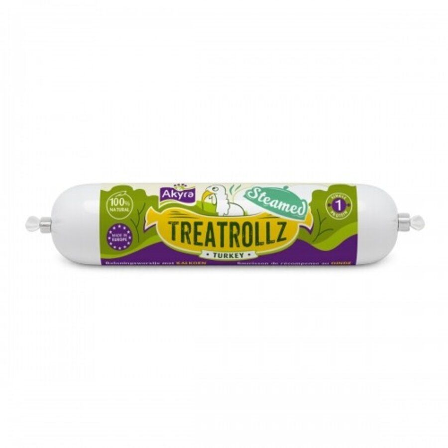 Gestoomde beloningsworst voor de hond met kalkoen /Akyra Steamed Treatrollz Kalkoen Gestoomde beloningsworst voor de hond met kalkoen /Akyra Steamed Treatrollz Kalkoen