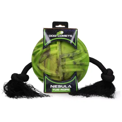 Het ultiem trek- en apporteerspeelgoed voor actieve honden! Dog Comets Nebula Tug Rope Groen