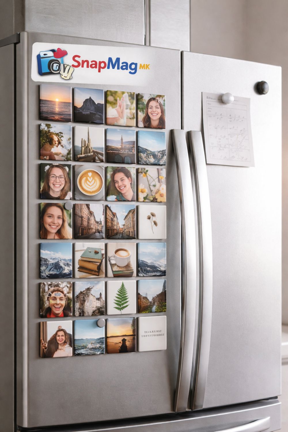 Пакет од 5 фото магнети 50×50 mm – рачно изработен (прес)