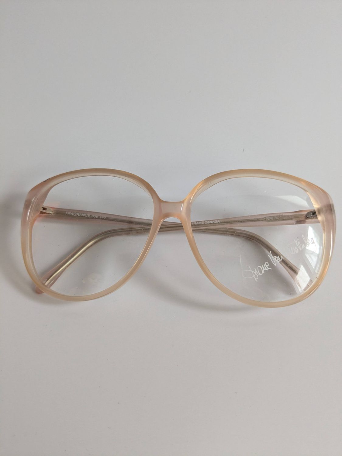 DIANE VON FURSTENBERG Soft Pink Eyeglass Frames