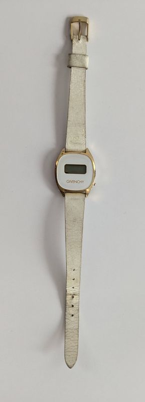 GIVENCHY Cream Colored Digital Watch