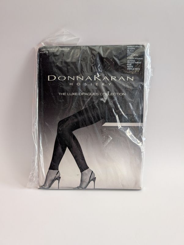 DONNA KARAN Deadstock Black Leggings Size S