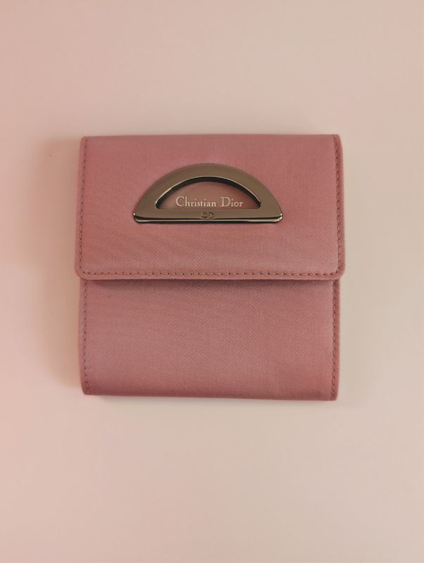 CHRISTIAN DIOR Late 80&#39;s/Early 90&#39;s Light Mauve Coin Purse/Wallet