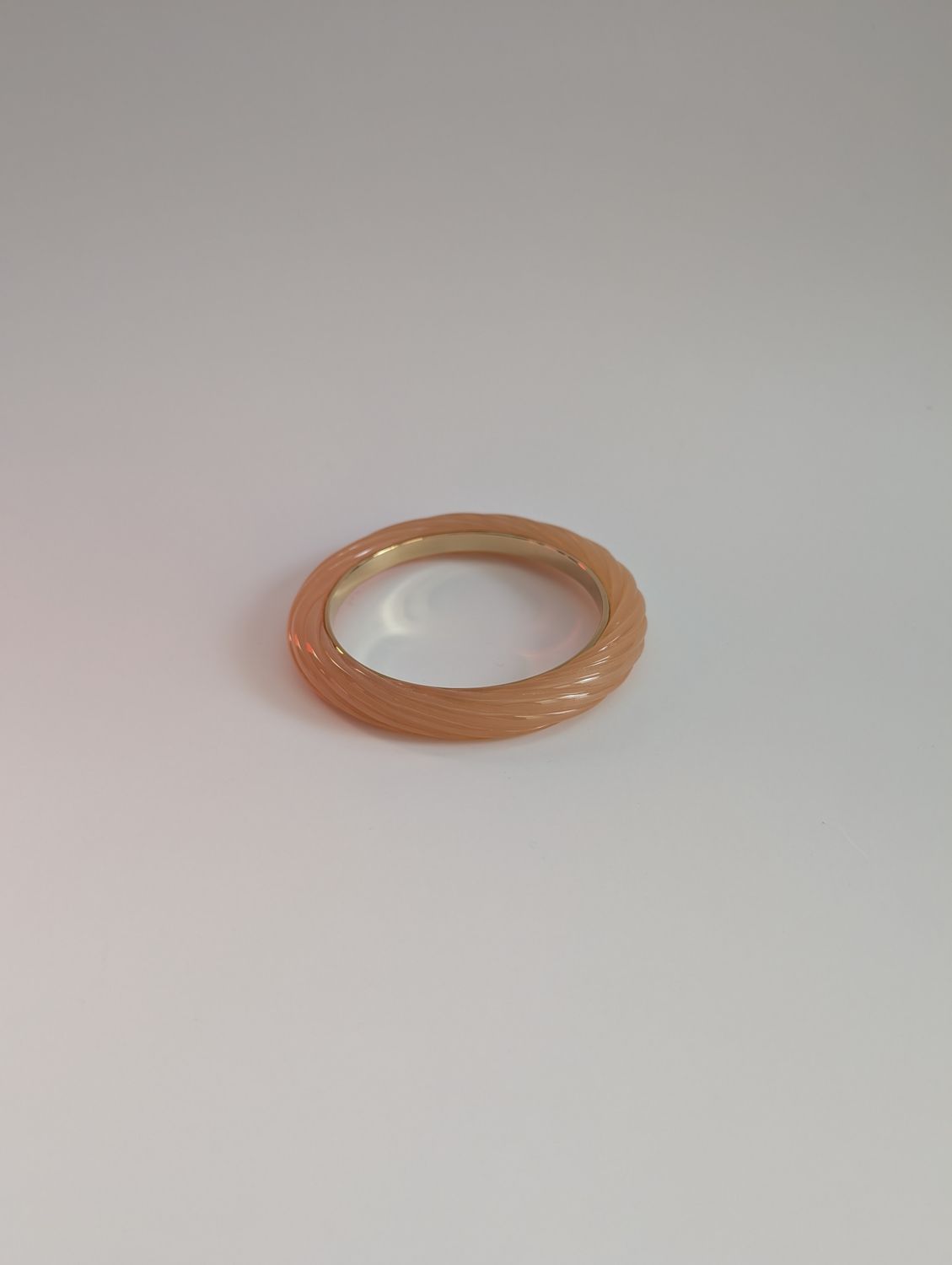NINA RICCI Signed Apricot Swirl Bangle
