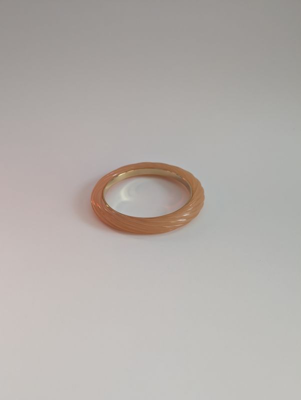 NINA RICCI Signed Apricot Swirl Bangle