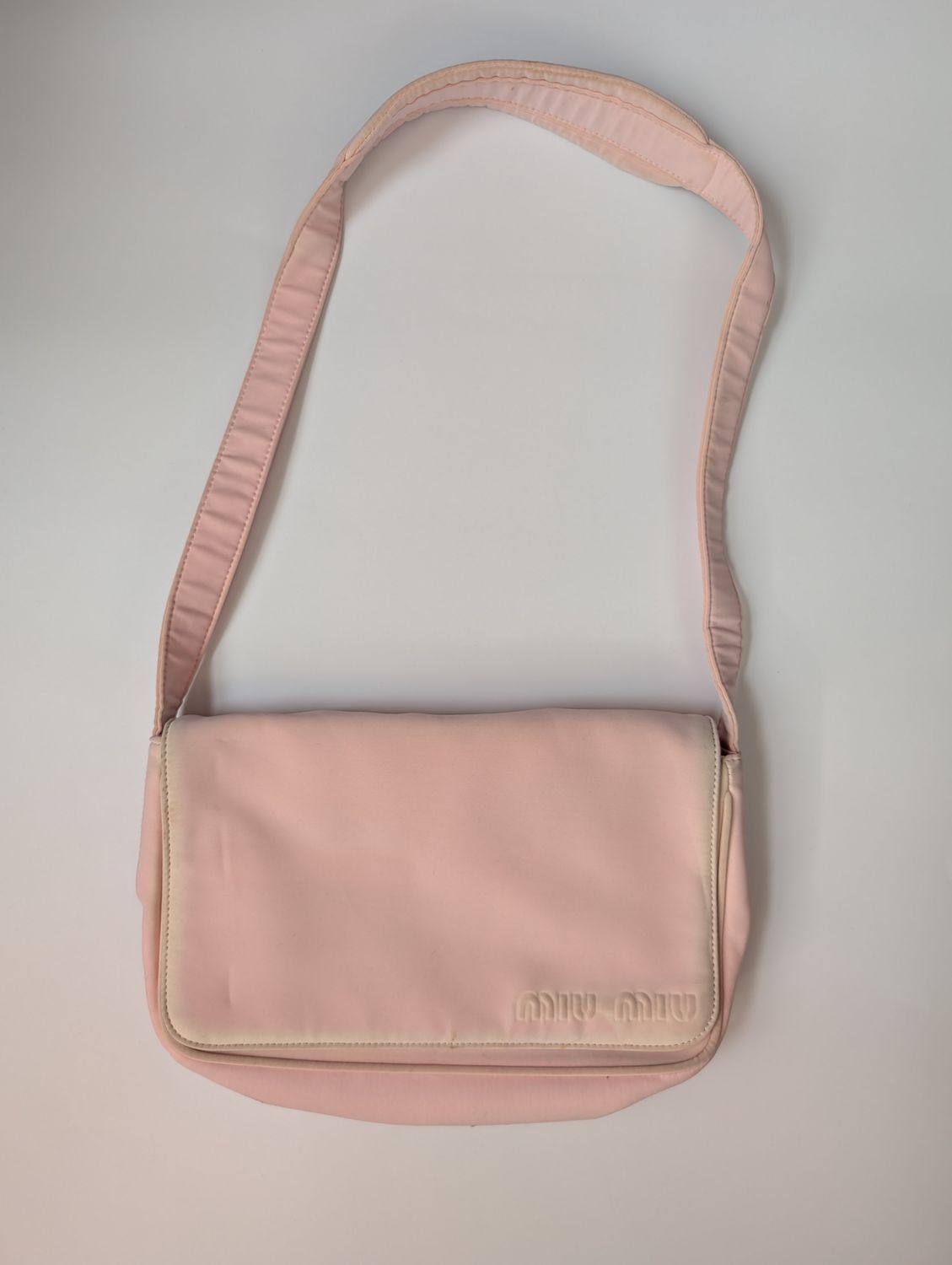 MIU MIU 90&#39;s Light Pink Microfiber Handbag