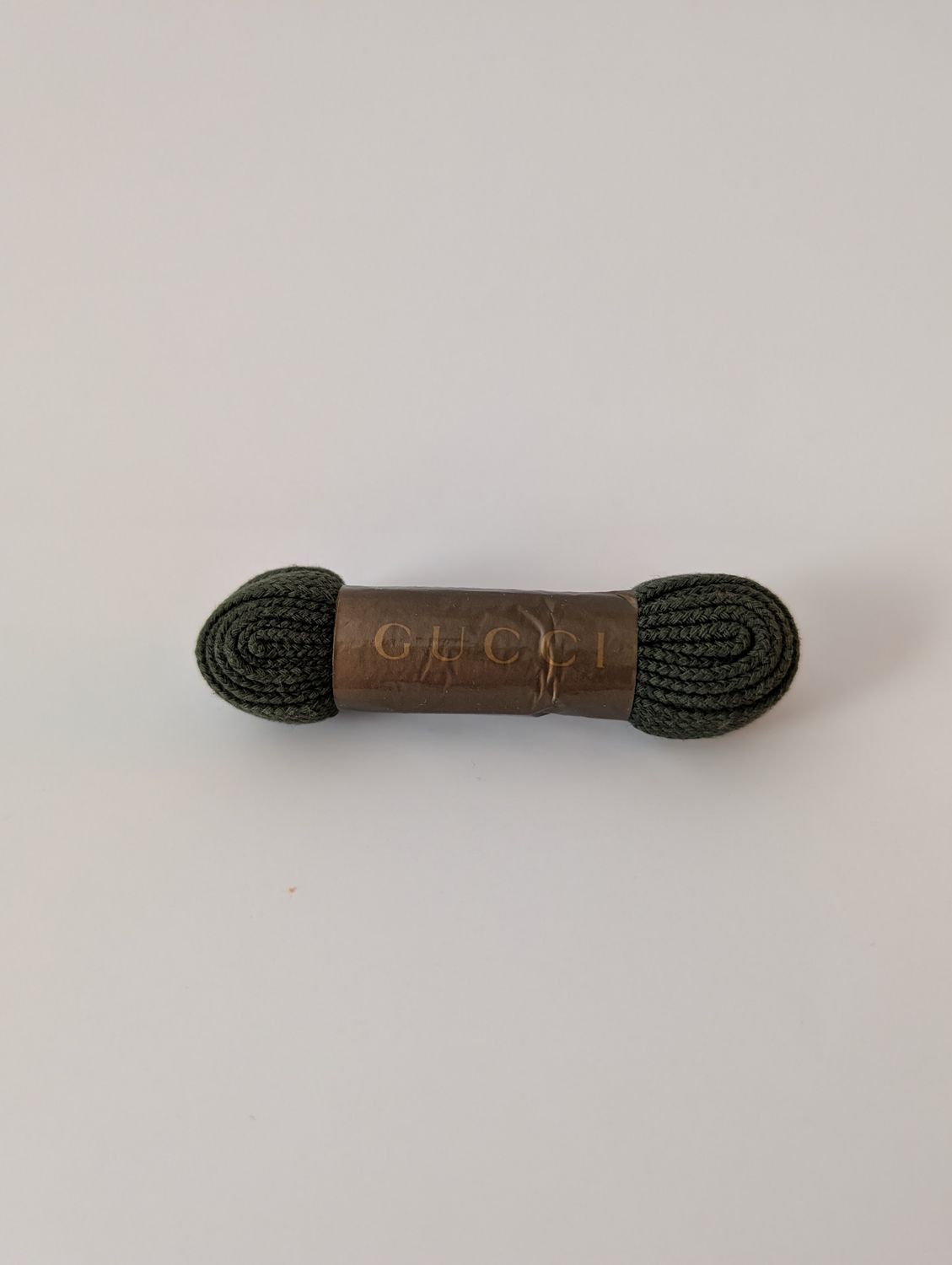 GUCCI Brand New Olive Green Shoelaces