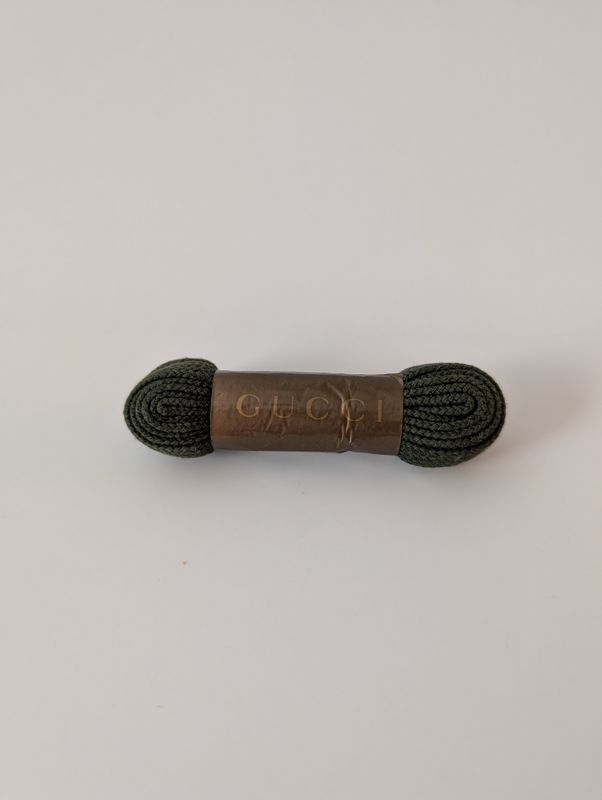 GUCCI Brand New Olive Green Shoelaces