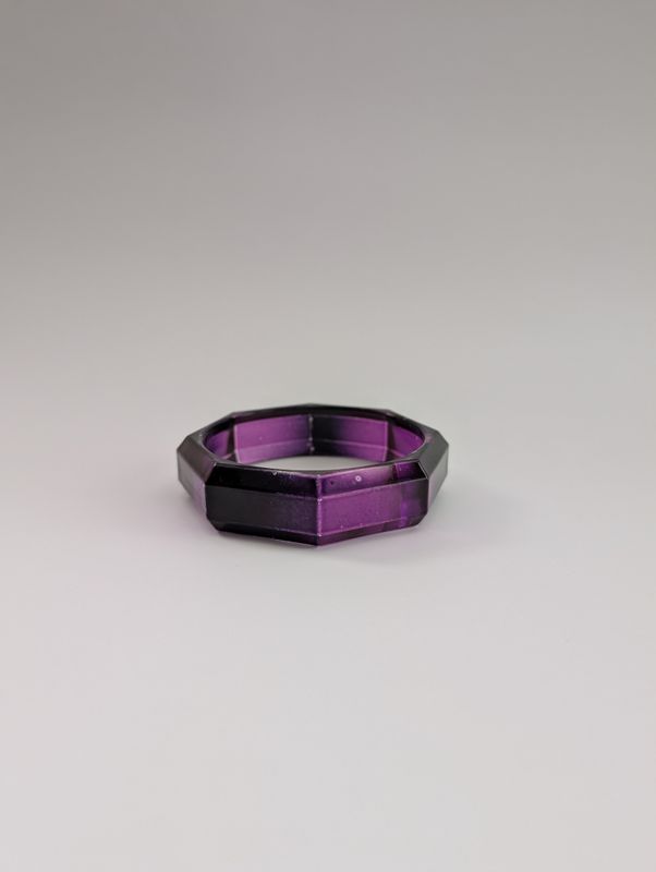 UNBRANDED Purple Acrylic Hexagon Bangle