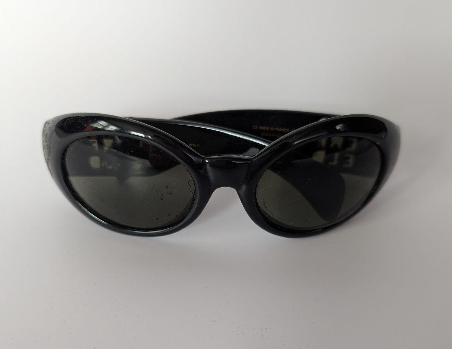KARL LAGERFELD Late 90&#39;s/Early 2000&#39;s Black Plastic Sunglasses