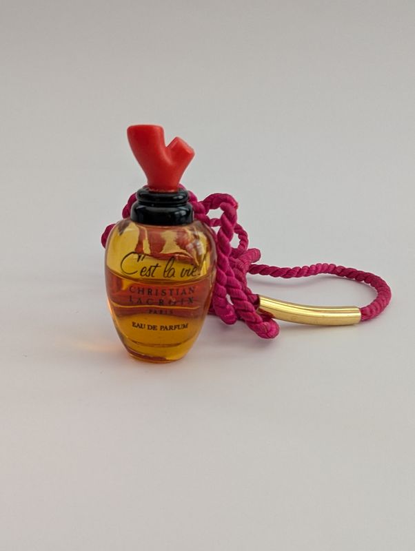 CHRISTIAN LACROIX 1990 C&#39;est La Vie! Perfume Pendant Necklace