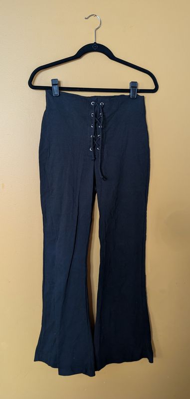 JOE BENBASSET 1990s Deadstock Bell Bottom Black Leggings L