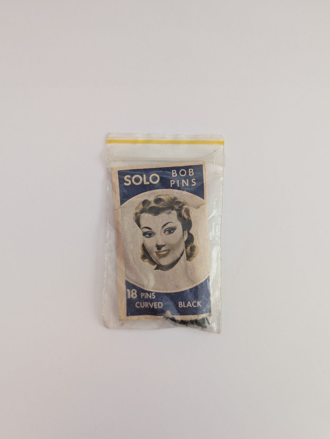 SOLO 1942 Bobby Pins in Temporary Paper Packaging Deadstock