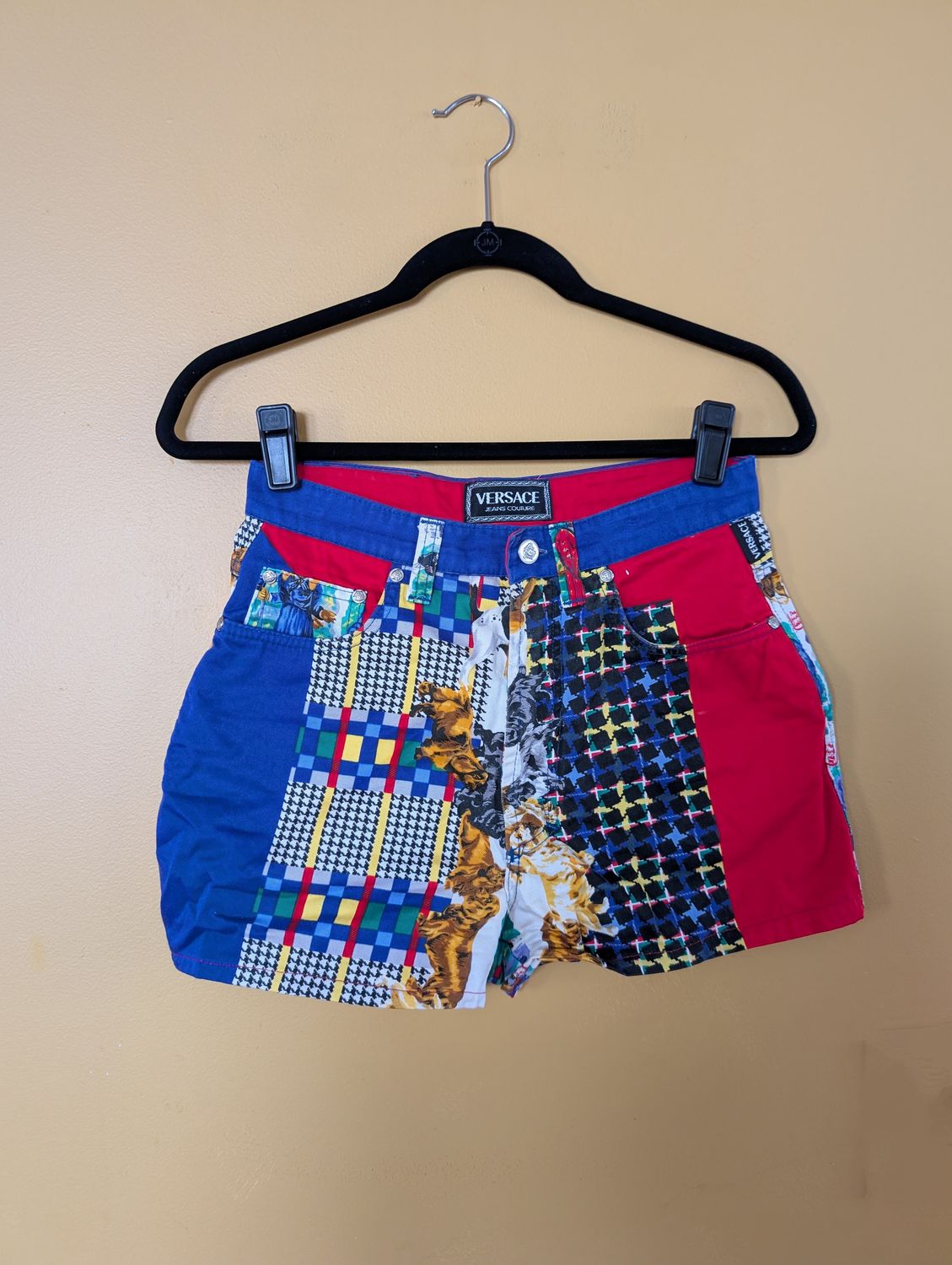 VERSACE JEANS COUTURE Early 1990&#39;s Printed Shorts US 4