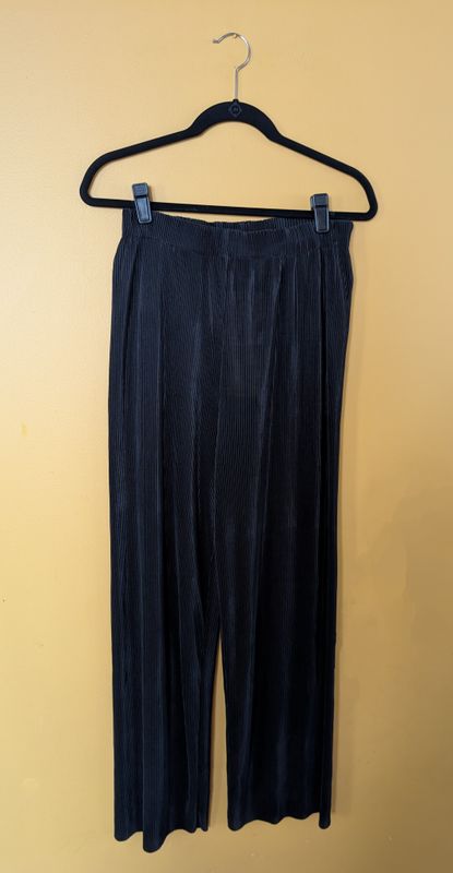 JOE BENBASSET Deadstock Early 1990&#39;s Black Pleated Wide Leg Pants US M