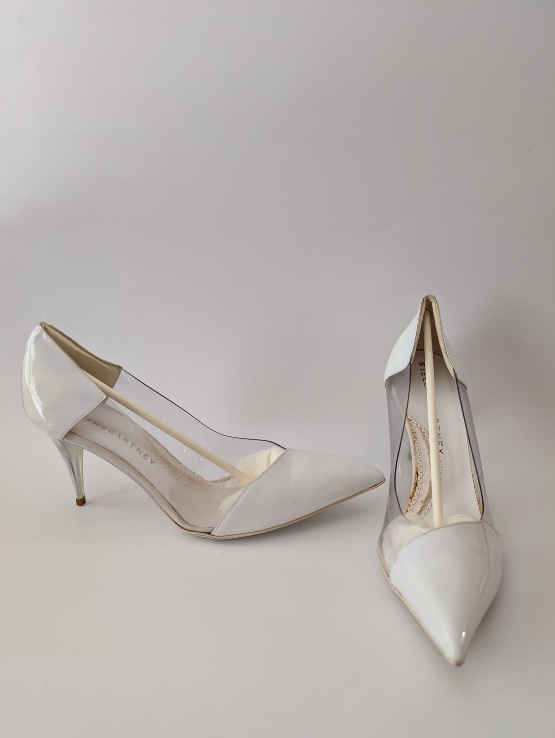 STELLA MCCARTNEY Deadstock White Vinyl Pumps SZ 39