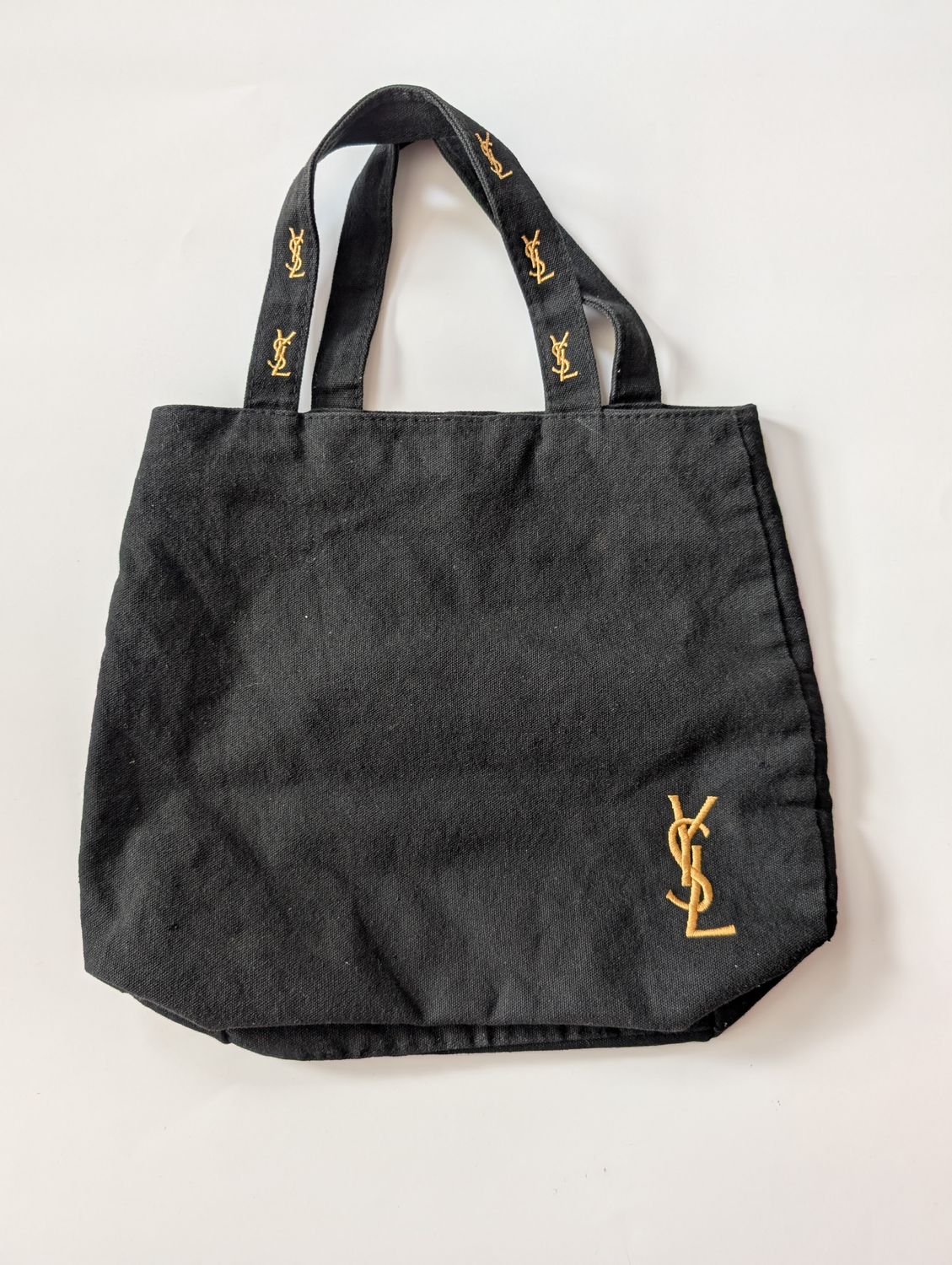 YSL Parfums Authentic Black Canvas Tote