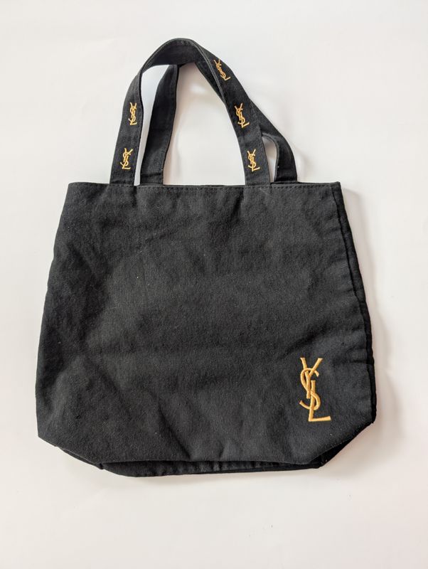 YSL Parfums Authentic Black Canvas Tote