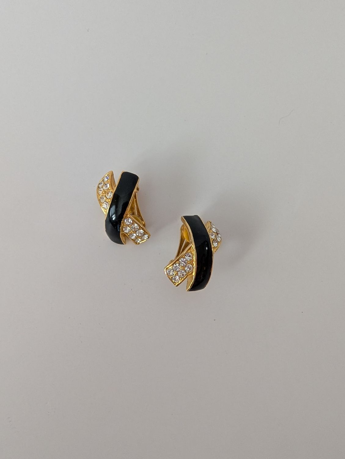 UNBRANDED Dior-Inspired Criss-Cross Clip On Earrings