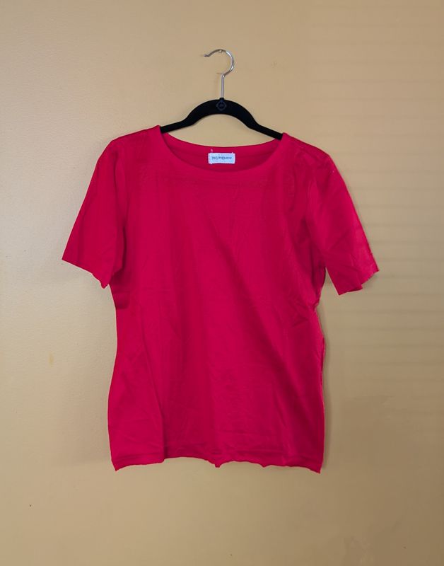 YSL Deadstock Red Short Sleeve T-Shirt Sz S/M