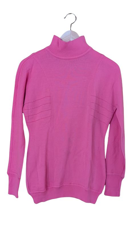 CLAUDE MONTANA Bubble Gum Pink Turtle Neck Sweater Sz 4
