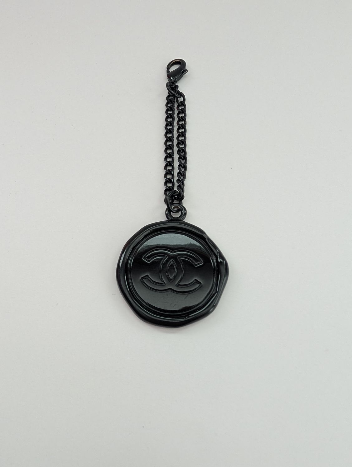 CHANEL Deadstock Gift with Purchase Black Logo Key Chain