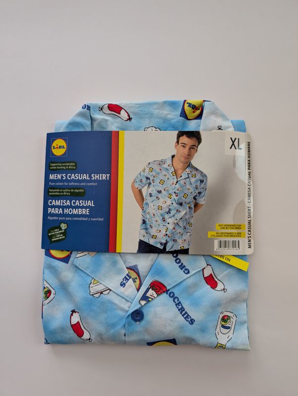 LIDL Men&#39;s Printed Camp Shirt SZ XL