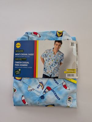 LIDL Men&#39;s Printed Camp Shirt SZ XL