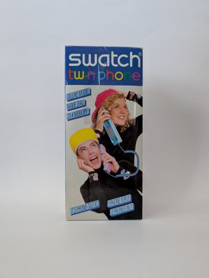 SWATCH Deadstock 1980s Black Twin Phone