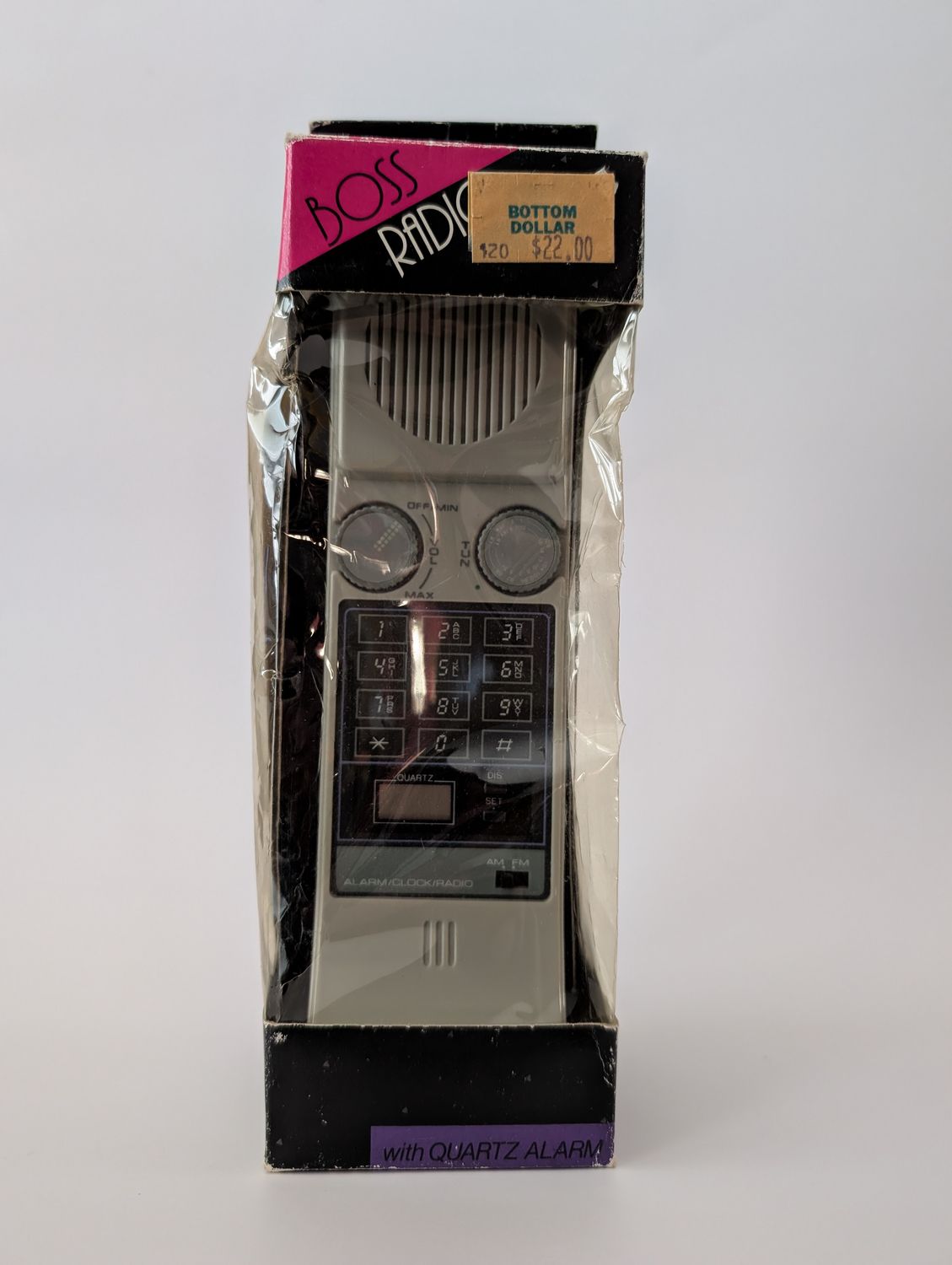 UNBRANDED 1980s Deadstock Boss Radio and Alarm Clock