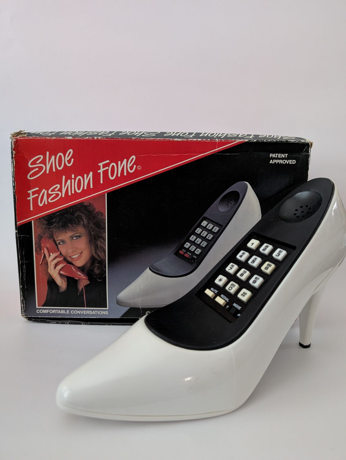 COLUMBIA COMMUNICATIONS 1987 Deadstock White High Heel Phone