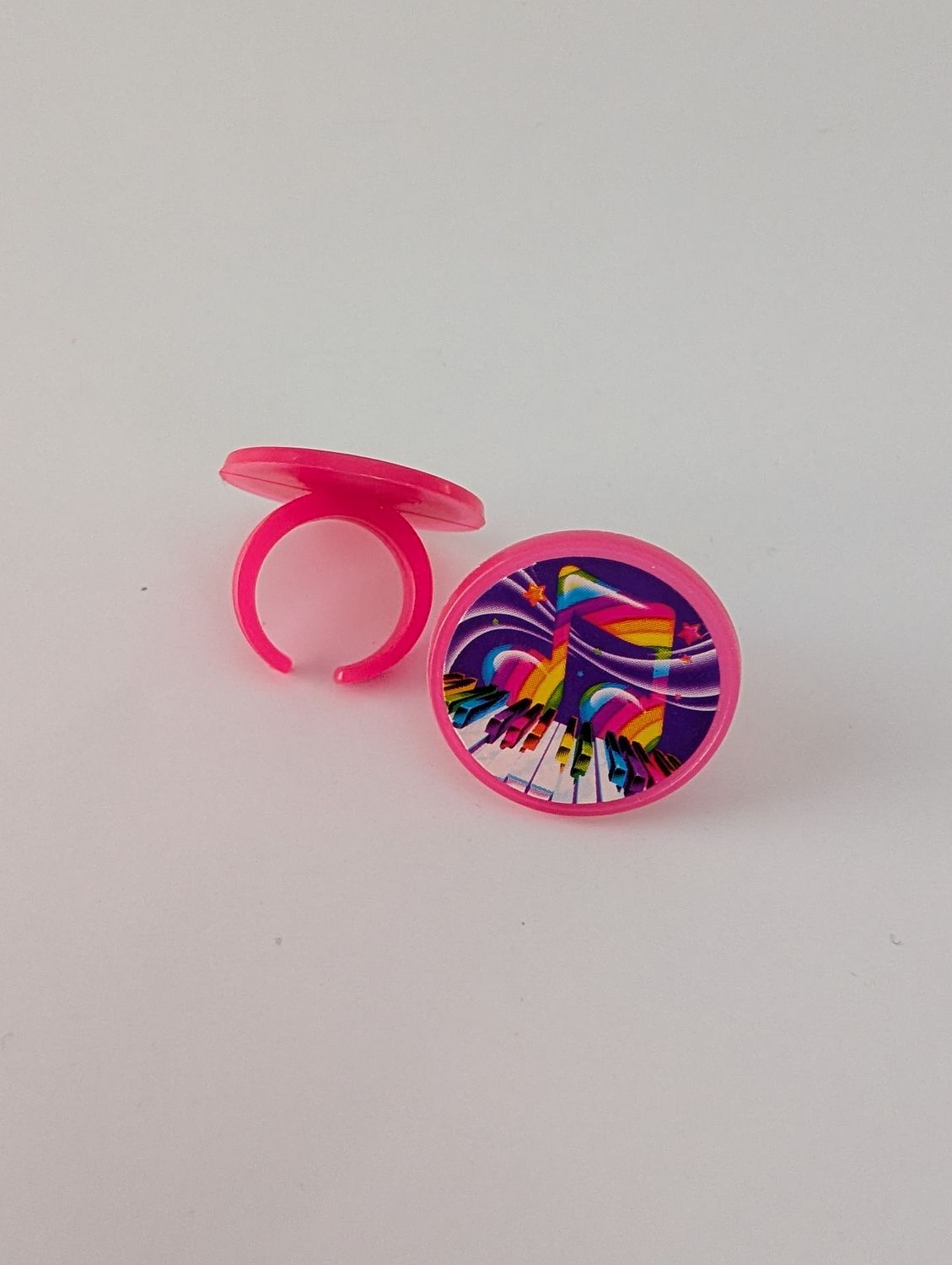 LISA FRANK Deadstock Piano Party Favor Ring