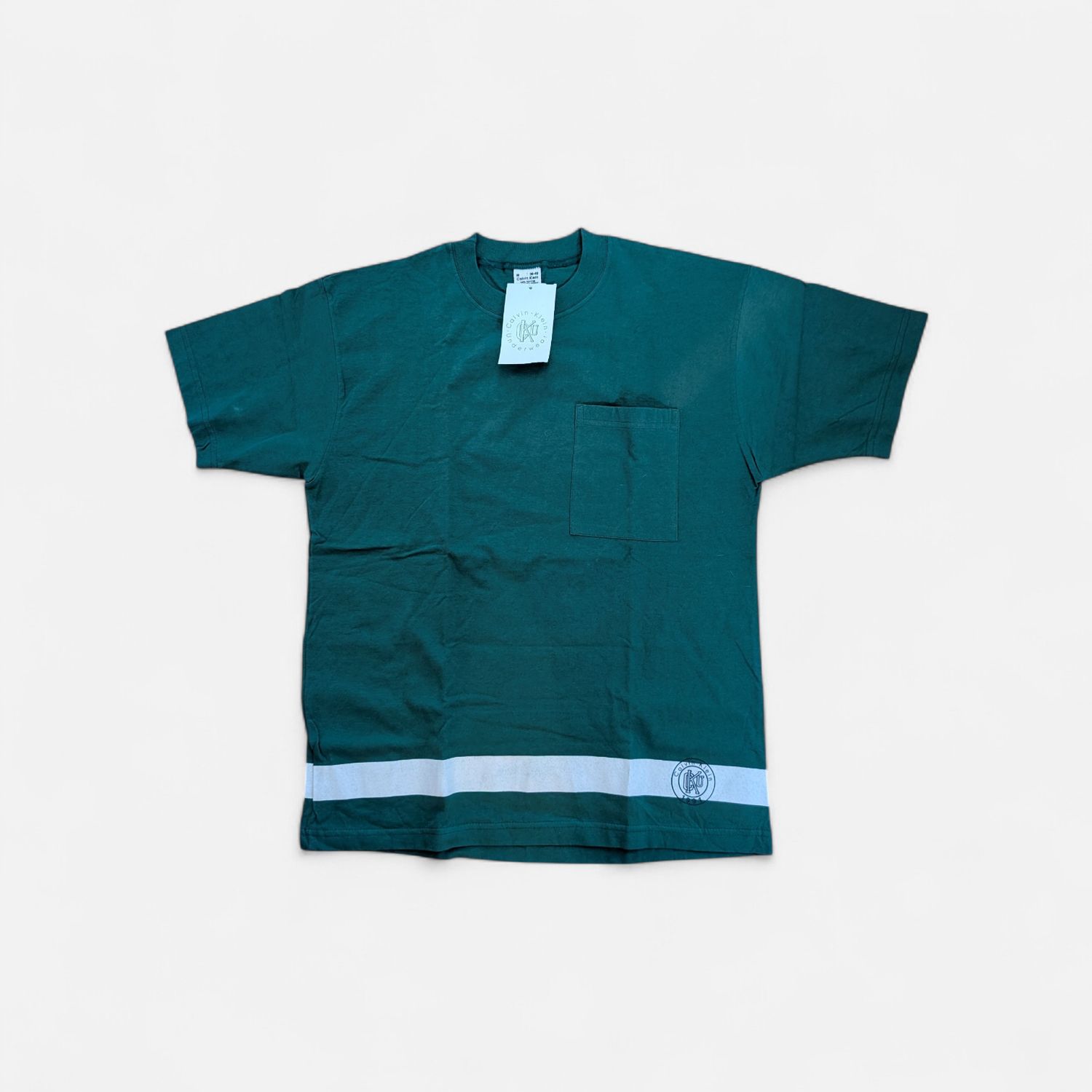 CALVIN KLEIN UNDERWEAR 1991 Men's  Deadstock Spruce Green Tshirt SZ M