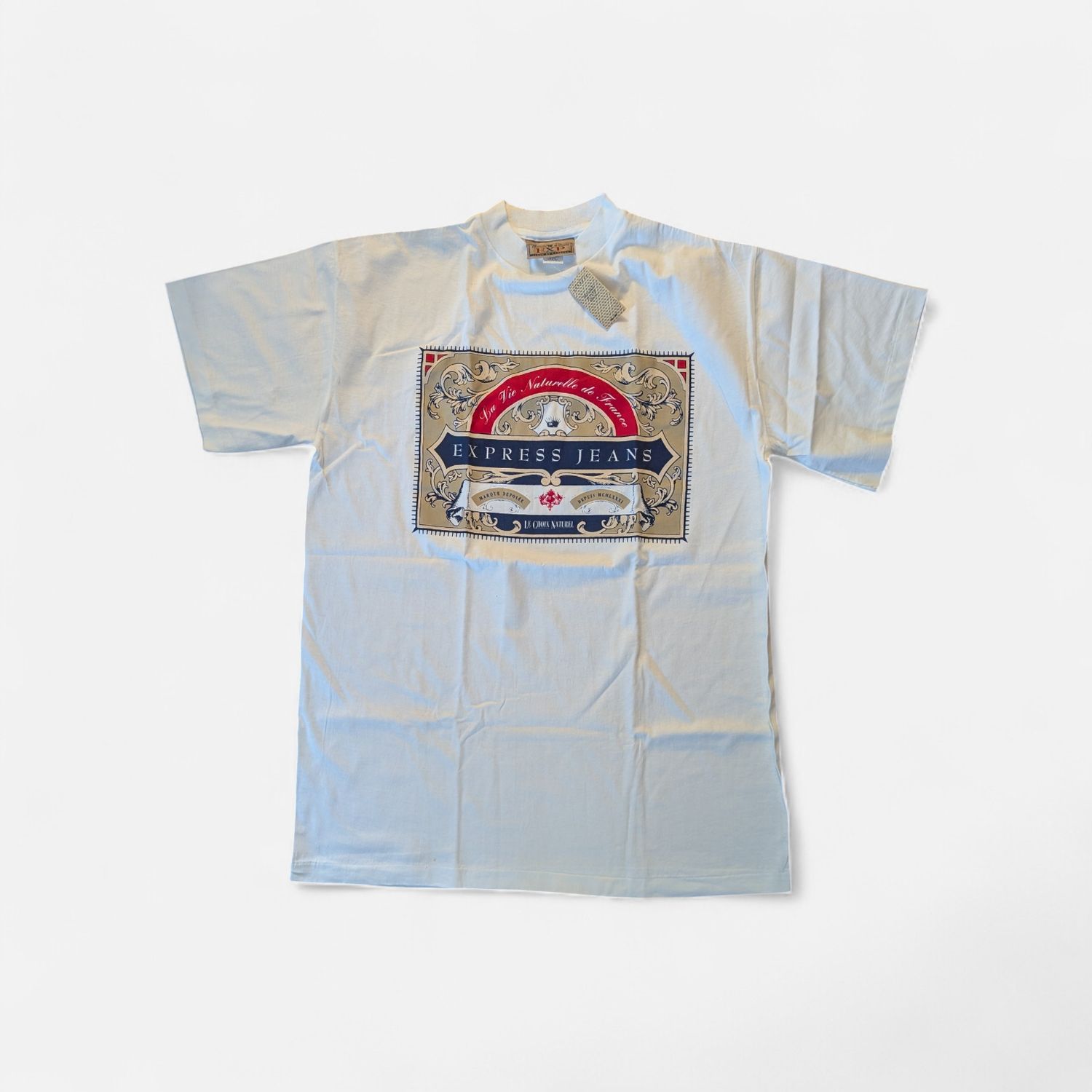 EXPRESS MEN Deadstock 1990s White Printed T-shirt One Size