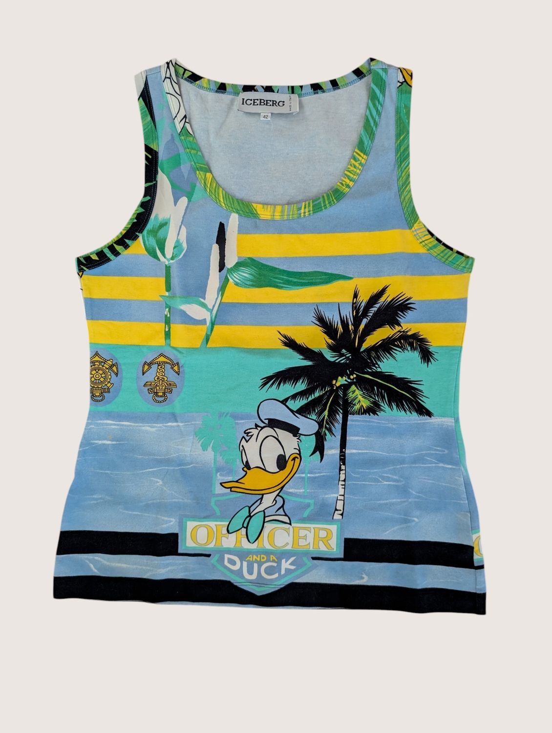 ICEBERG Donald Duck Tank Top SZ 42