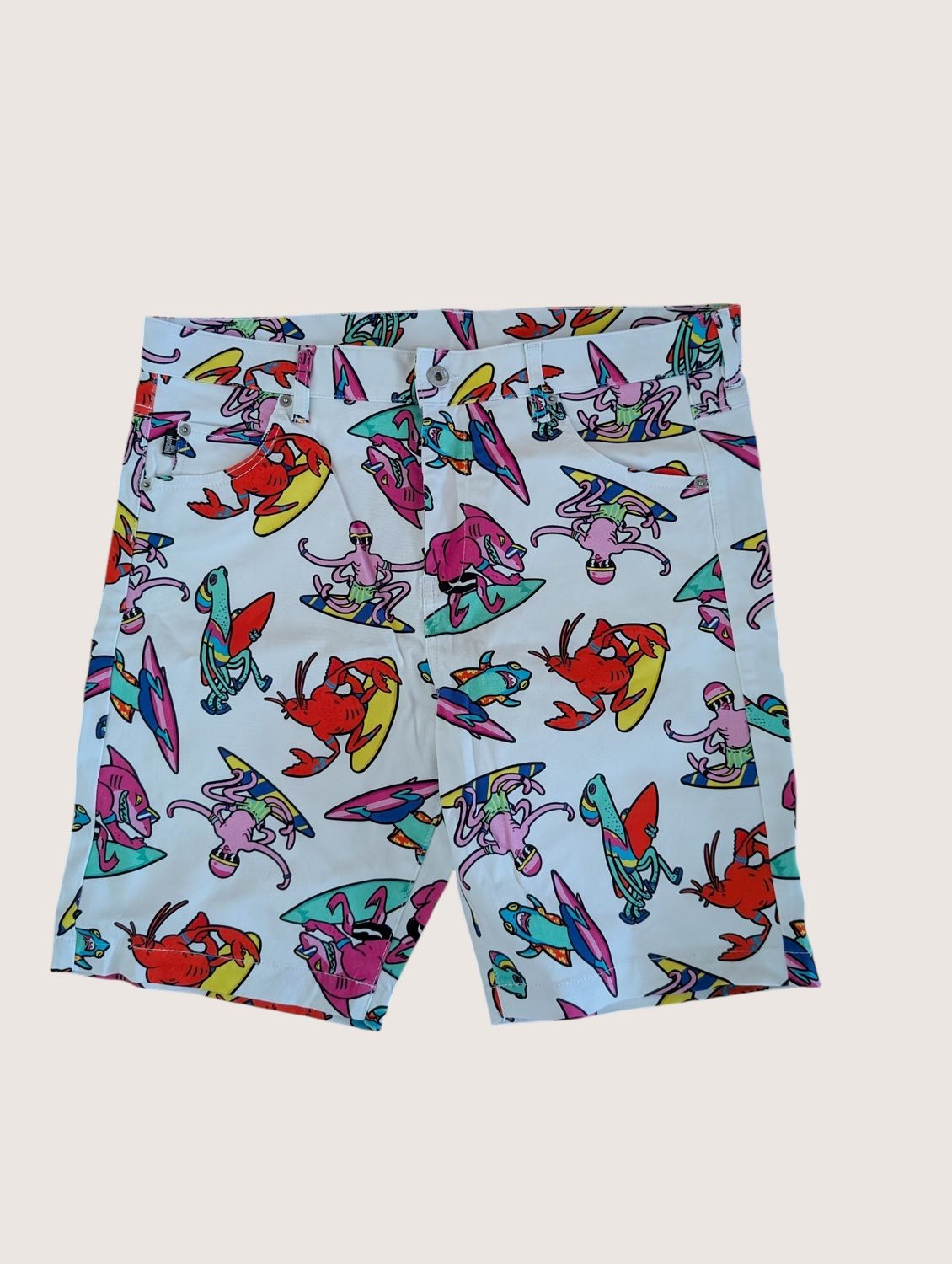 LOVE MOSCHINO Sea Creatures Men's Printed Shorts SZ 34