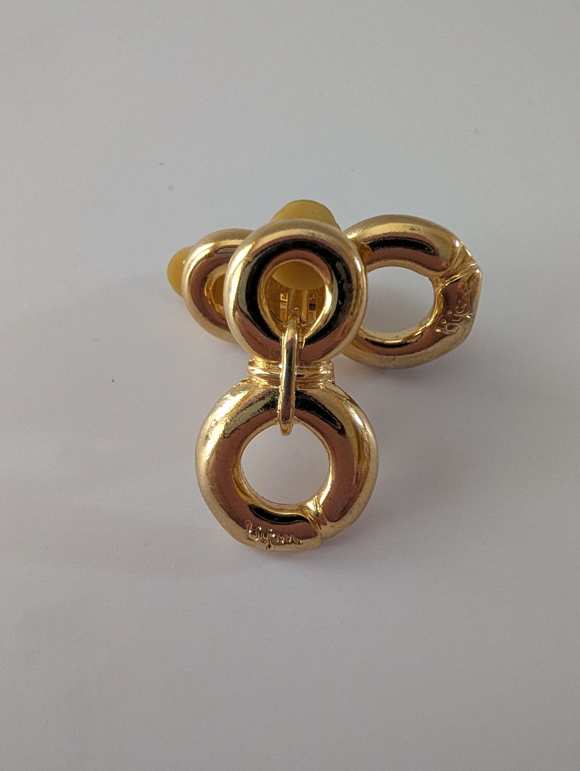 BIJAN Vintage 80s Perfume Bottle Clip On Earrings