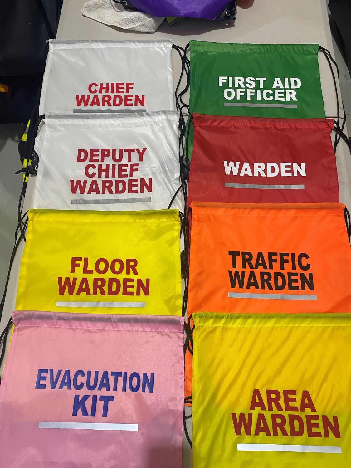 Custom Warden Draw String Bags
