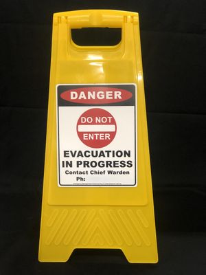 Evacuation In Progress Sign