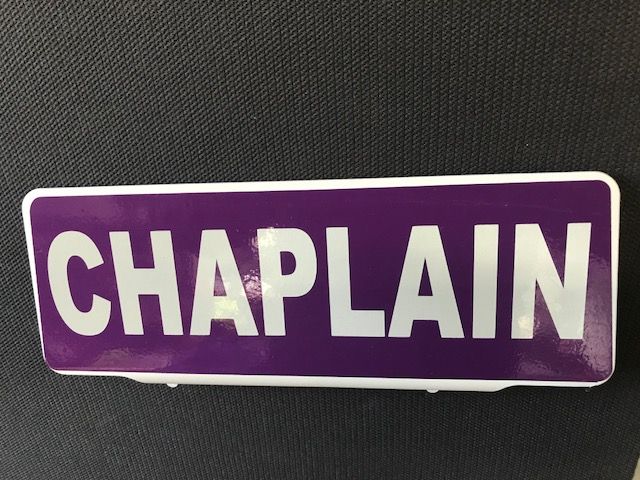 Univisor Chaplain Vehicle ID Plates