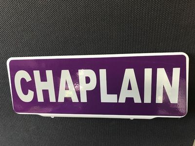 Univisor Chaplain Vehicle ID Plates