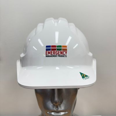Fully Custom Warden / OHS Helmet wording and logo application